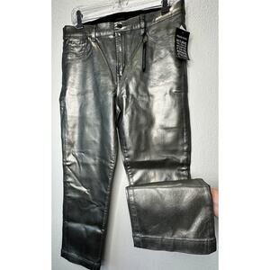 NWT J Brand Galactic Silver Ruby High Rise Crop Cigarette Jeans 32 / 14